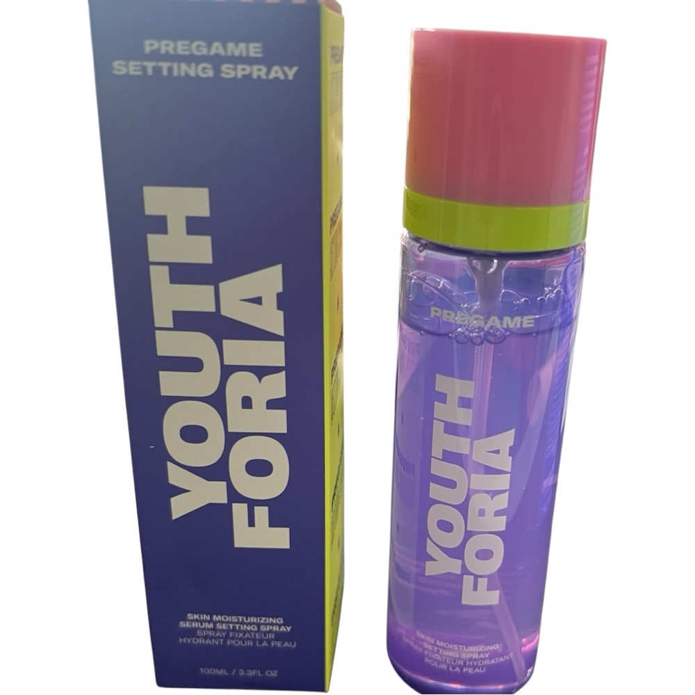 Youthforia Pregame Setting Spray Full Size
NIB 
Serum Setting Spay